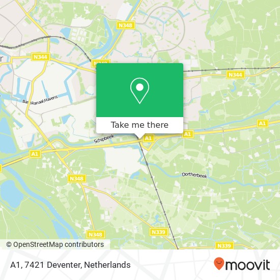 A1, 7421 Deventer kaart