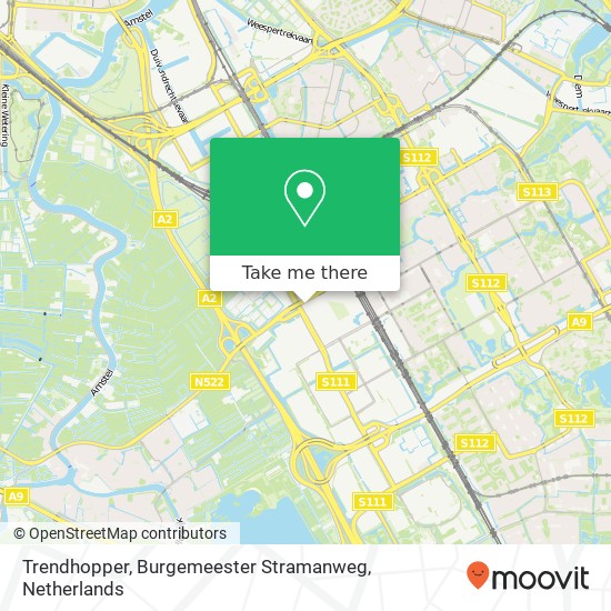 Trendhopper, Burgemeester Stramanweg kaart