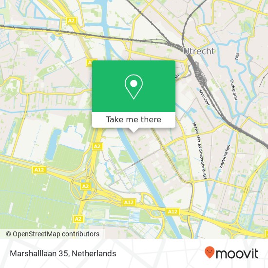 Marshalllaan 35, 3527 TA Utrecht kaart