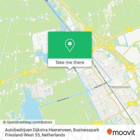 Autobedrijven Dijkstra Heerenveen, Businesspark Friesland-West 55 kaart