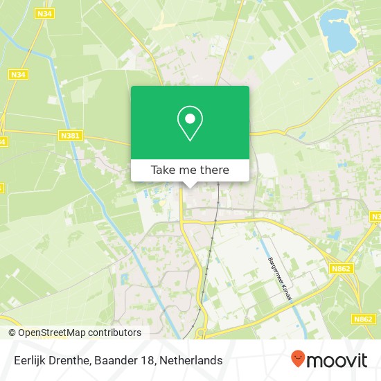 Eerlijk Drenthe, Baander 18 kaart