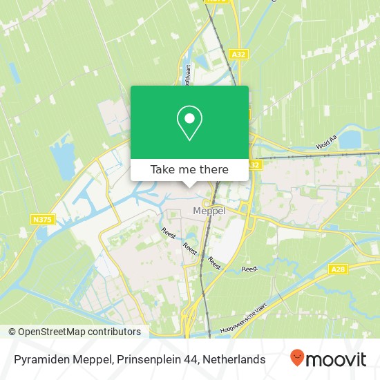 Pyramiden Meppel, Prinsenplein 44 kaart