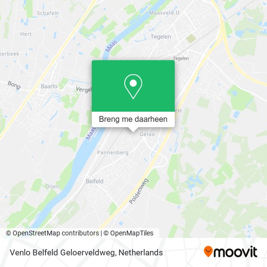 Venlo Belfeld Geloerveldweg kaart