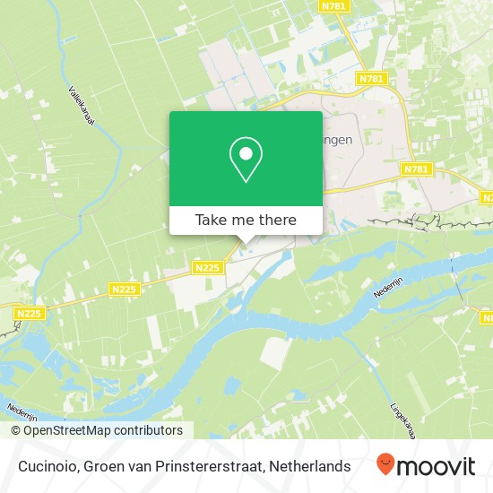 Cucinoio, Groen van Prinstererstraat kaart