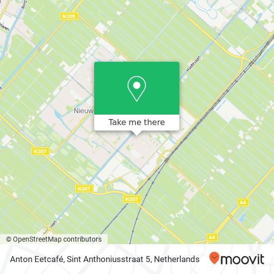 Anton Eetcafé, Sint Anthoniusstraat 5 kaart