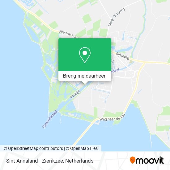 Sint Annaland - Zierikzee kaart