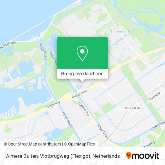 Almere Buiten, Vlotbrugweg (Flexigo) kaart