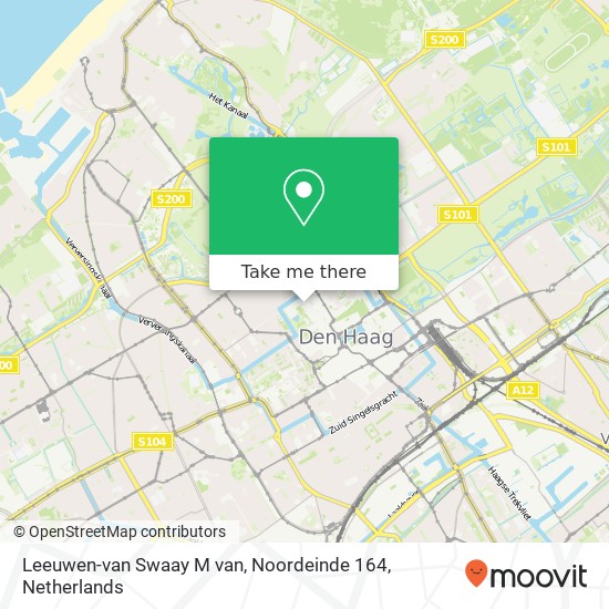 Leeuwen-van Swaay M van, Noordeinde 164 kaart