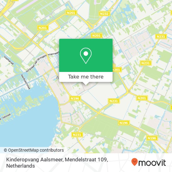 Kinderopvang Aalsmeer, Mendelstraat 109 kaart