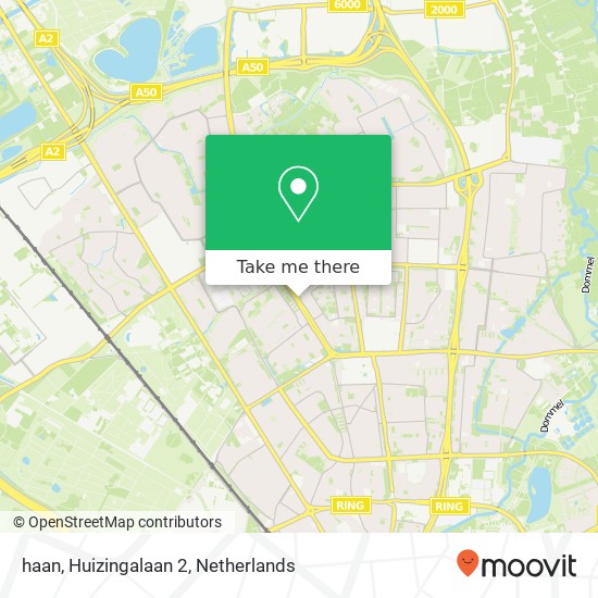 haan, Huizingalaan 2 kaart