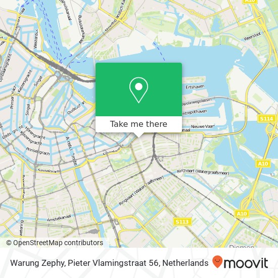 Warung Zephy, Pieter Vlamingstraat 56 kaart