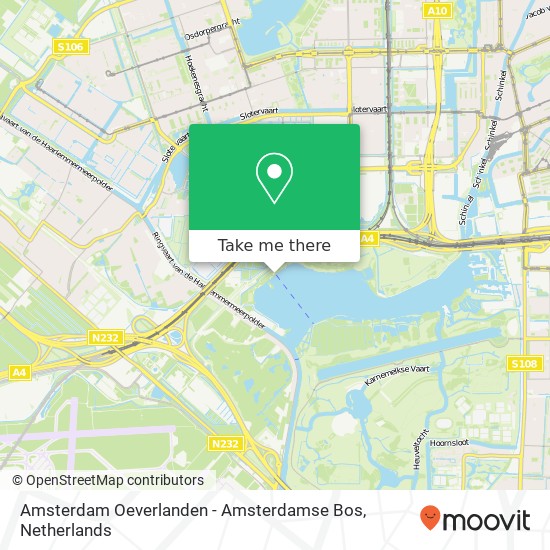 Amsterdam Oeverlanden - Amsterdamse Bos kaart