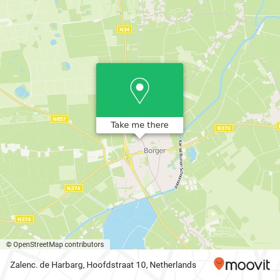 Zalenc. de Harbarg, Hoofdstraat 10 kaart