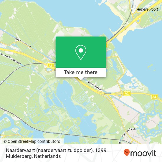 Naardervaart (naardervaart zuidpolder), 1399 Muiderberg kaart