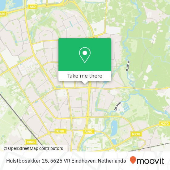 Hulstbosakker 25, 5625 VR Eindhoven kaart