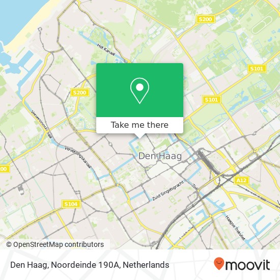 Den Haag, Noordeinde 190A kaart