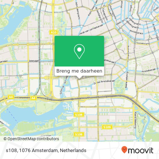 s108, 1076 Amsterdam kaart