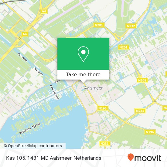 Kas 105, 1431 MD Aalsmeer kaart