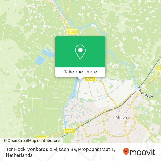 Ter Hoek Vonkerosie Rijssen BV, Propaanstraat 1 kaart