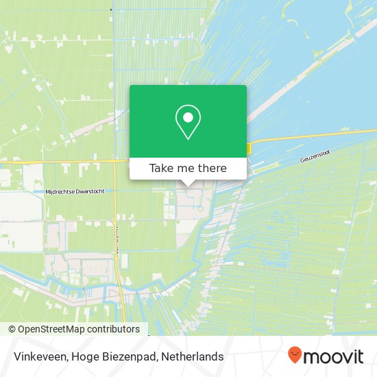 Vinkeveen, Hoge Biezenpad kaart