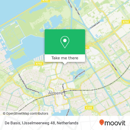 De Basis, IJsselmeerweg 48 kaart
