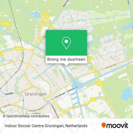 Indoor Soccer Centre Groningen kaart