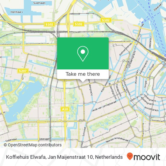 Koffiehuis Elwafa, Jan Maijenstraat 10 kaart