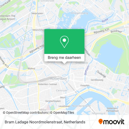 Bram Ladage Noordmolenstraat kaart