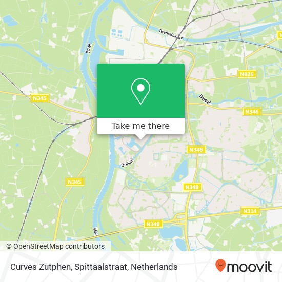 Curves Zutphen, Spittaalstraat kaart