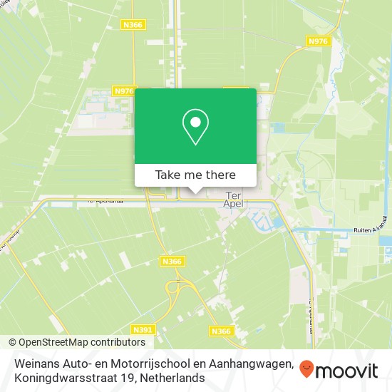 Weinans Auto- en Motorrijschool en Aanhangwagen, Koningdwarsstraat 19 kaart