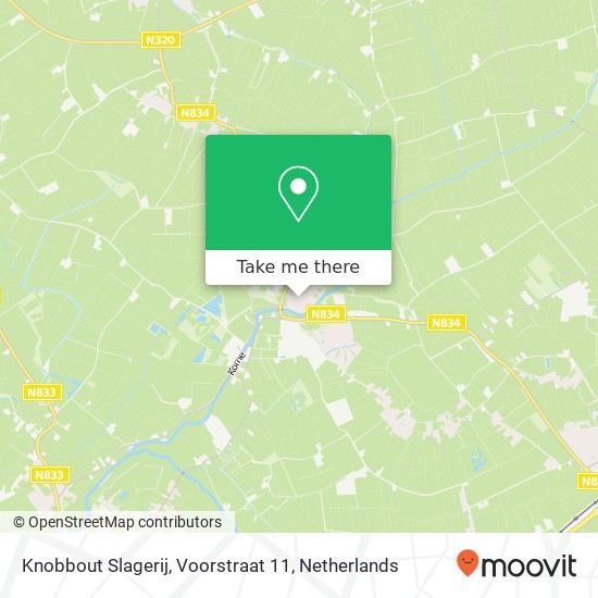 Knobbout Slagerij, Voorstraat 11 kaart