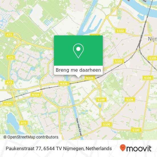 Paukenstraat 77, 6544 TV Nijmegen kaart