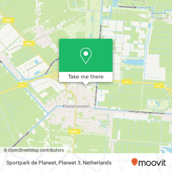 Sportpark de Planeet, Planeet 3 kaart