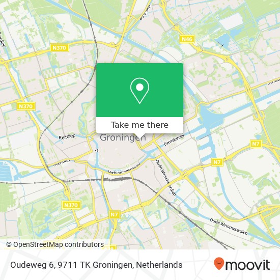Oudeweg 6, 9711 TK Groningen kaart