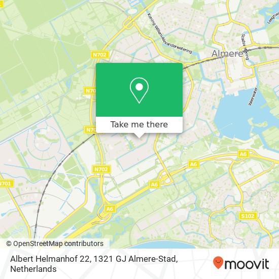 Albert Helmanhof 22, 1321 GJ Almere-Stad kaart