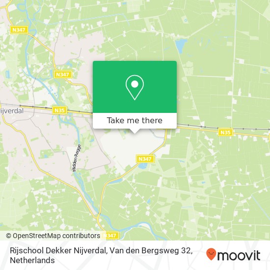 Rijschool Dekker Nijverdal, Van den Bergsweg 32 kaart