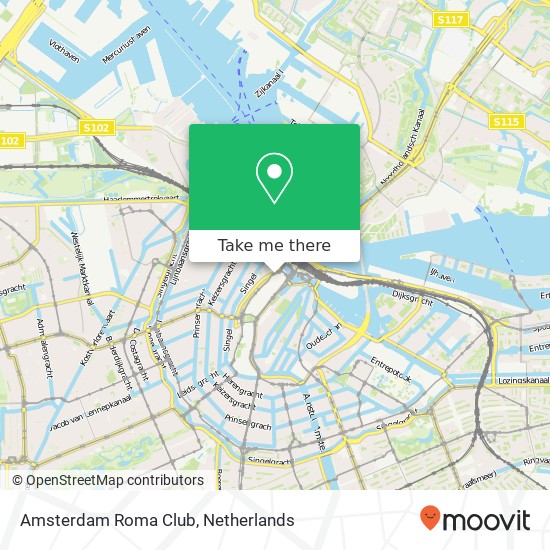 Amsterdam Roma Club, Martelaarsgracht 13-1 kaart