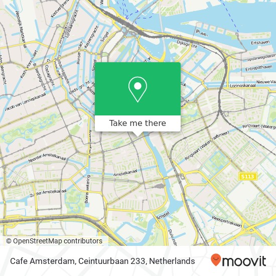 Cafe Amsterdam, Ceintuurbaan 233 kaart