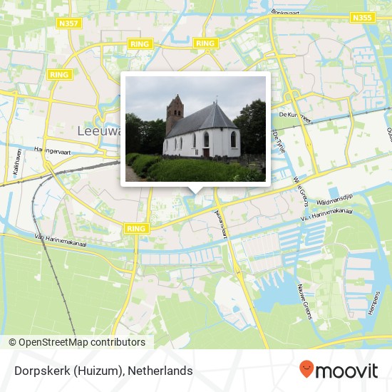 Dorpskerk (Huizum) kaart