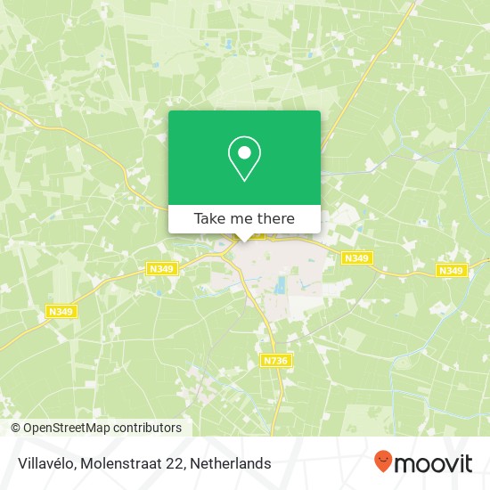 Villavélo, Molenstraat 22 kaart