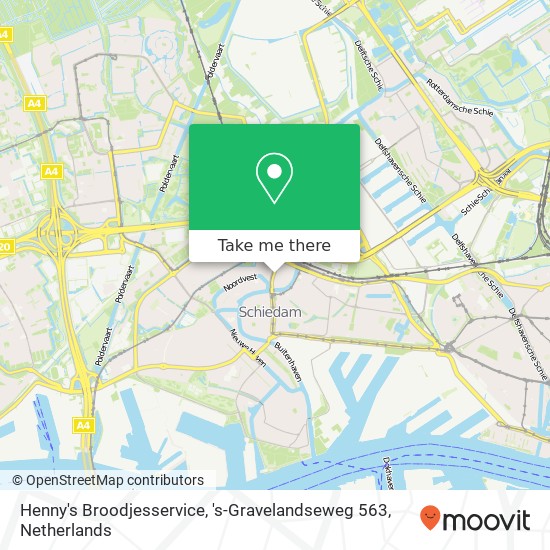 Henny's Broodjesservice, 's-Gravelandseweg 563 kaart