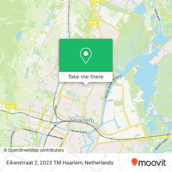 Eikenstraat 2, 2023 TM Haarlem kaart