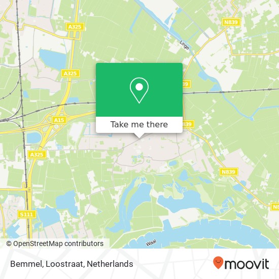 Bemmel, Loostraat kaart