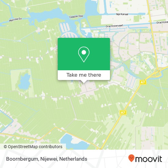 Boornbergum, Nijewei kaart