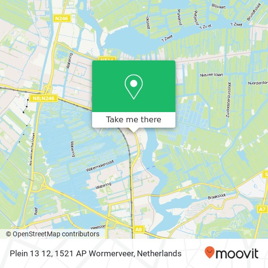 Plein 13 12, 1521 AP Wormerveer kaart