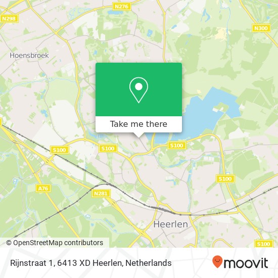 Rijnstraat 1, 6413 XD Heerlen kaart