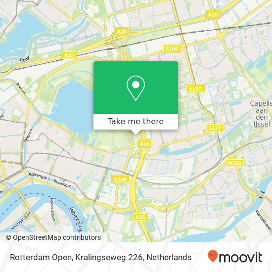 Rotterdam Open, Kralingseweg 226 kaart