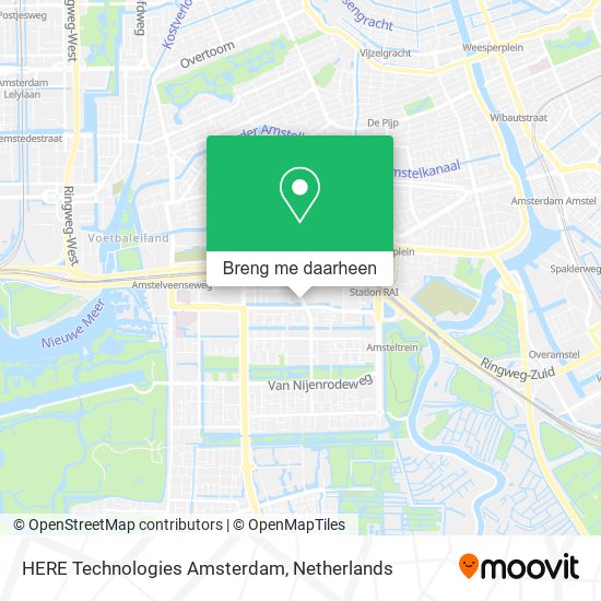 HERE Technologies Amsterdam kaart