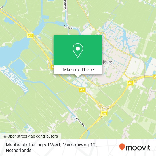 Meubelstoffering vd Werf, Marconiweg 12 kaart