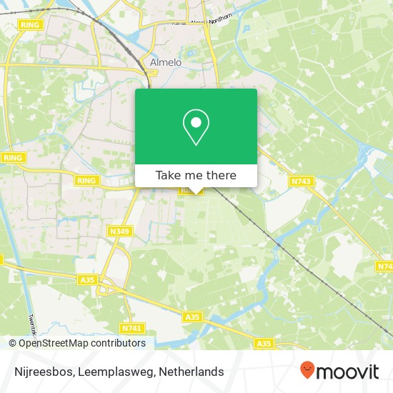 Nijreesbos, Leemplasweg kaart